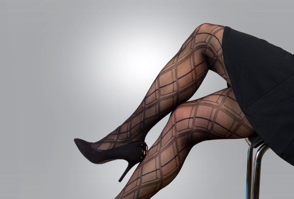 femme sexy collants carreaux